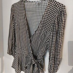Ganni wrap top
